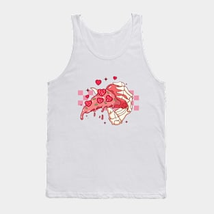 Valentines Day Pizza Retro Tank Top